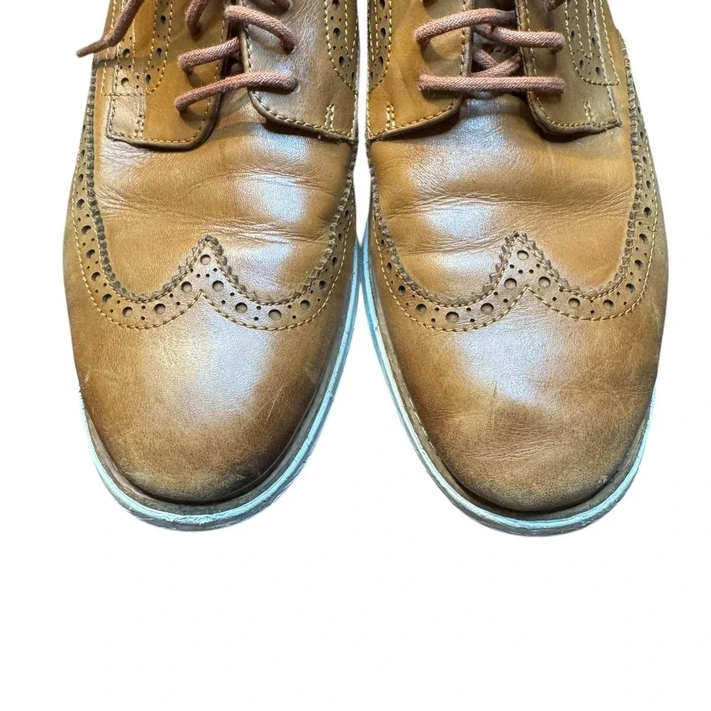 Cole Haan Grand.OS Shoes Mens Size 10.5‎ Brown Leather Wingtip Sneakers C26930